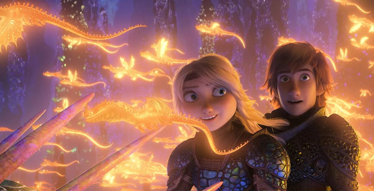 Astrid and Hiccup in How To Train Your Dragon 3