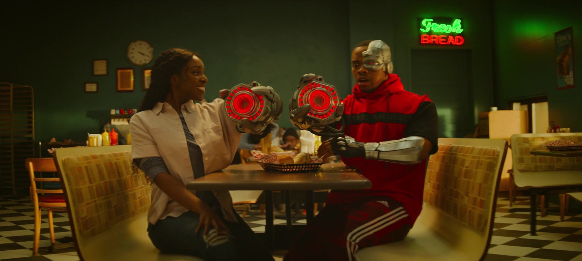 Cyborg and Roni in Finger Patrol