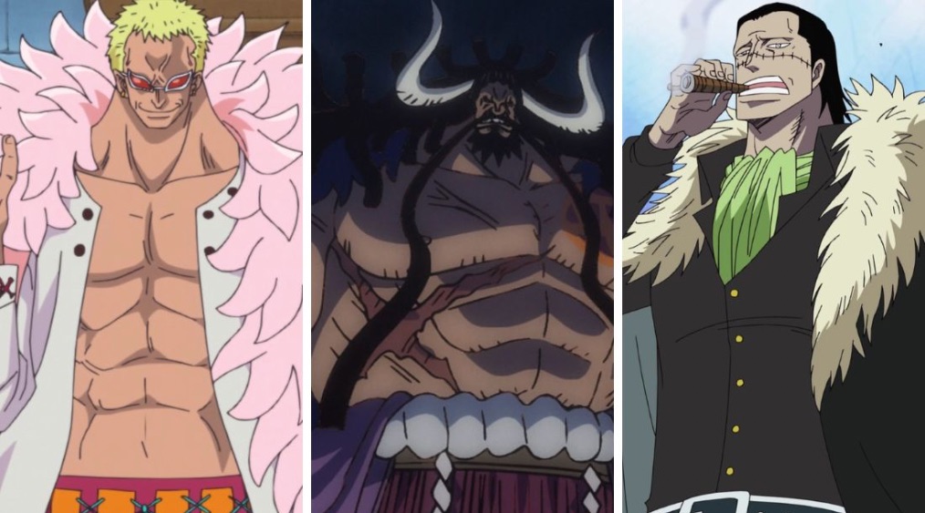 Doflamingo, Kaido, and Crocodile