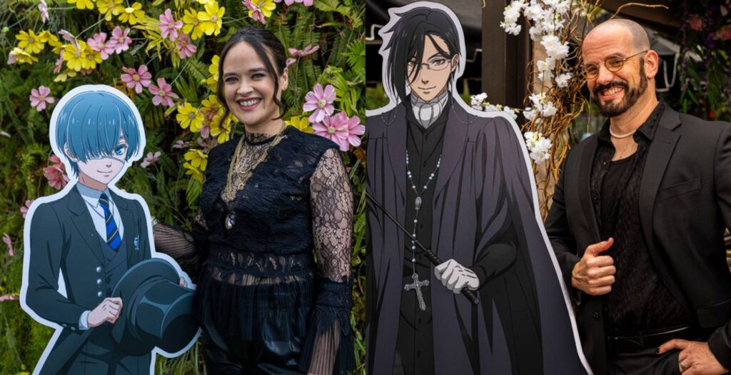 Black Butler Brina Palencia and J. Michael Tatum with their characters Ciel and Sebastian