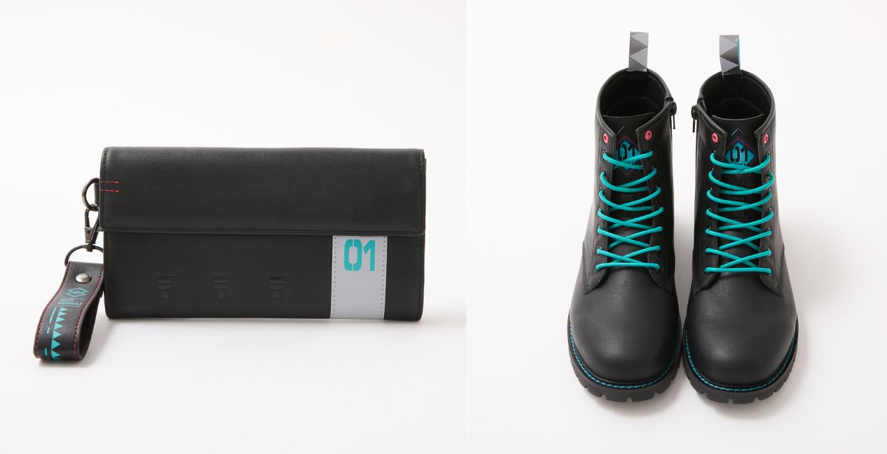 Closeup of Hatsune Miku wallet and boots