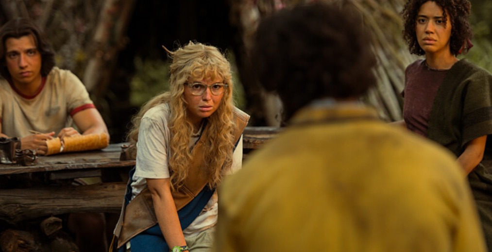 Misty (Samantha Hanratty) defends Ben (Steven Krueger) in Yellowjackets Season 3 Episode 4