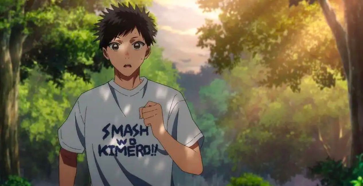 Taiki goes for a jog in Blue Box Episode 19