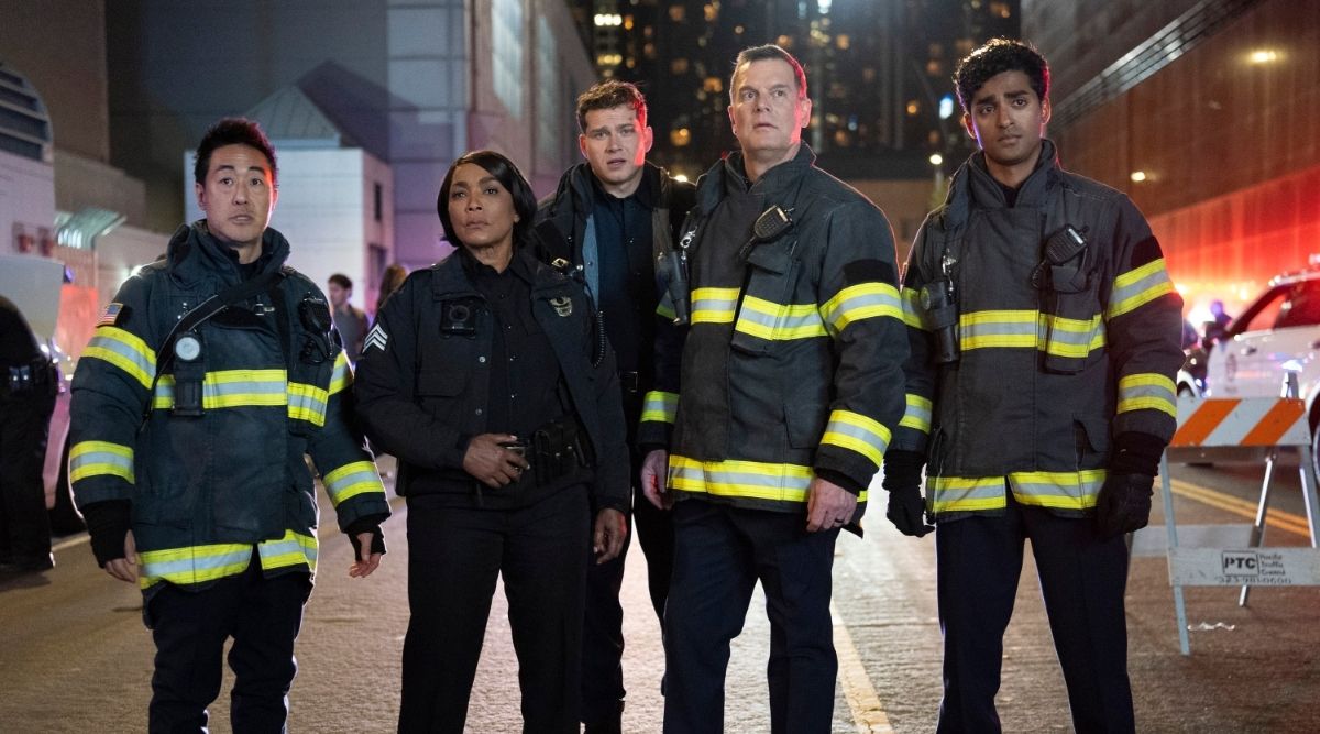 118 and Athena in 9-1-1 Season 8 Episode 13