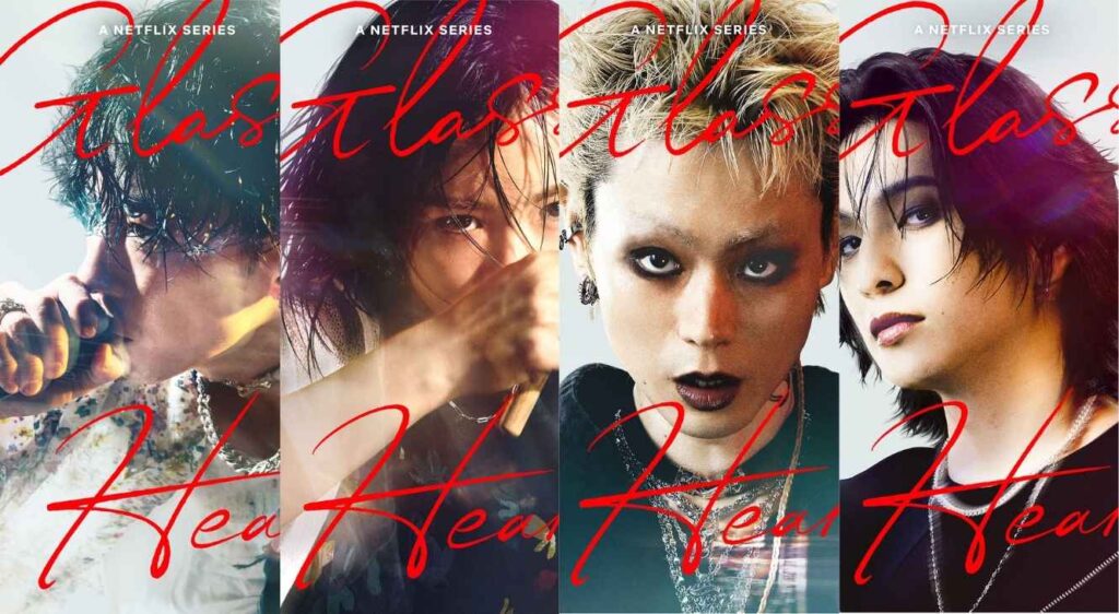 Glass Heart character posters from Netflix