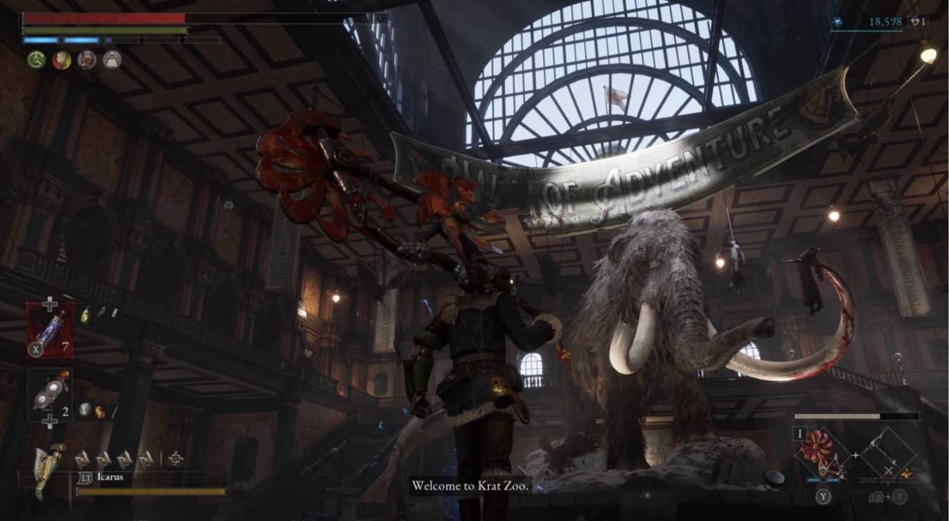 Lies of P: Overture DLC in game still of Krat Zoo
