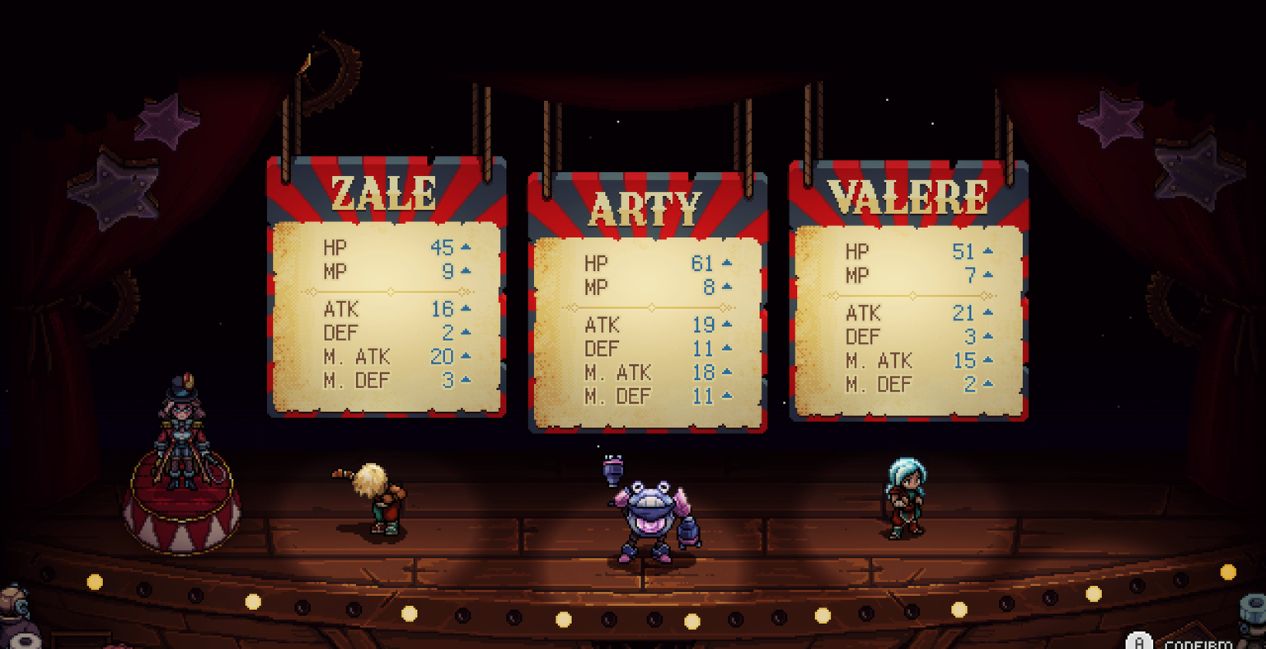 A look at leveling up in Sea of Stars Throes of the Watchmaker