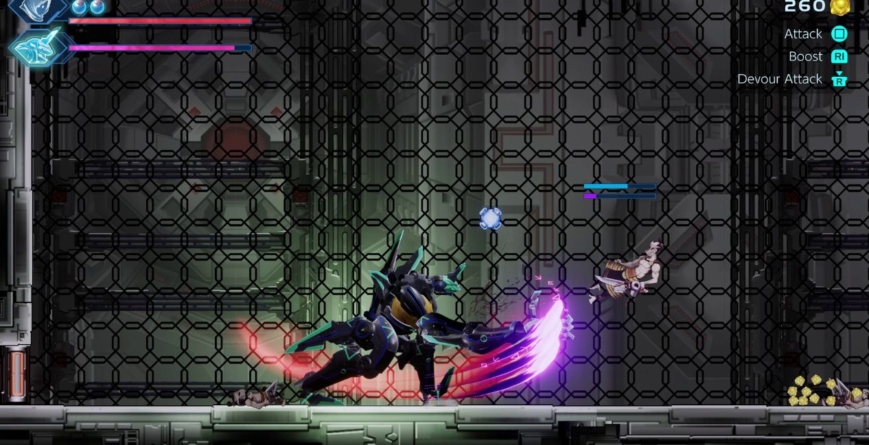 The Mecha fight in Shadow Labyrinth