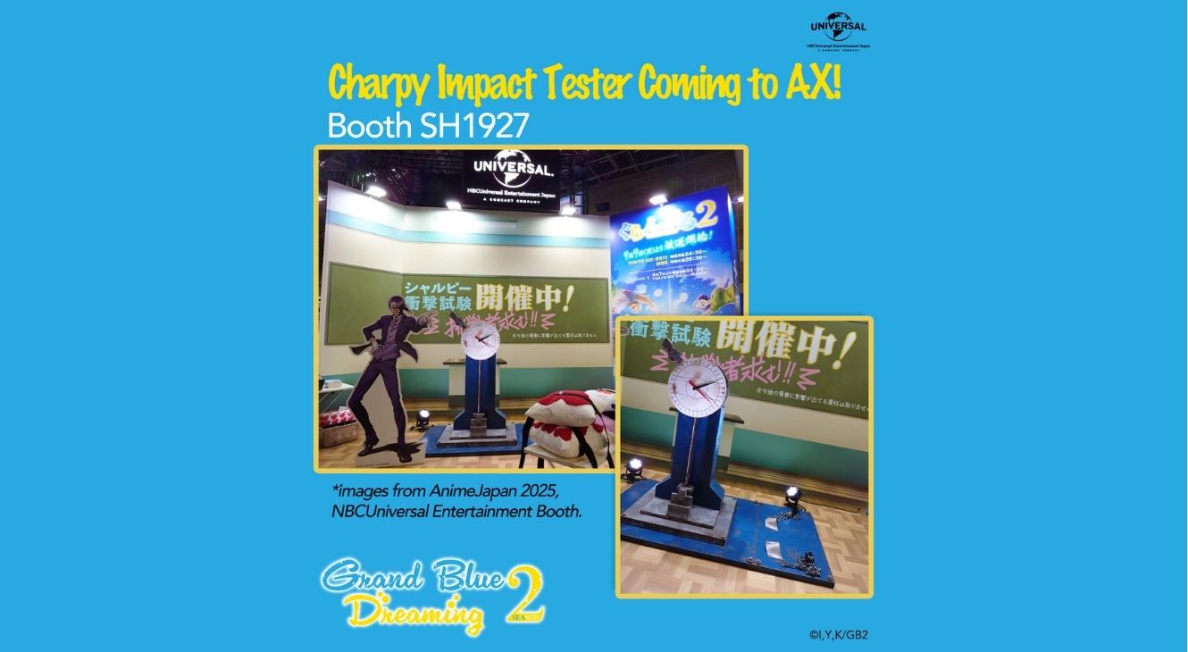 Grand Blue Dreaming 2 at Anime Expo - Charpy Impact Tester