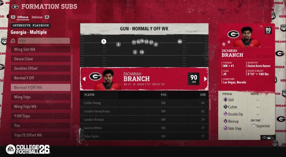 College Football 26 Dynasty Mode promotional menu screen from EA Sports