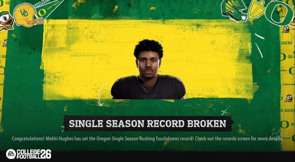 College Football 26 Dynasty Mode promotional menu screen from EA Sports
