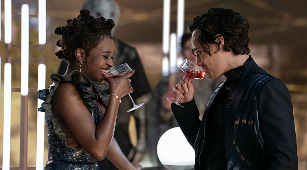 Celia Rose Gooding as Uhura and Mynor Luken as Beto in Star Trek Strange New Worlds Season 3