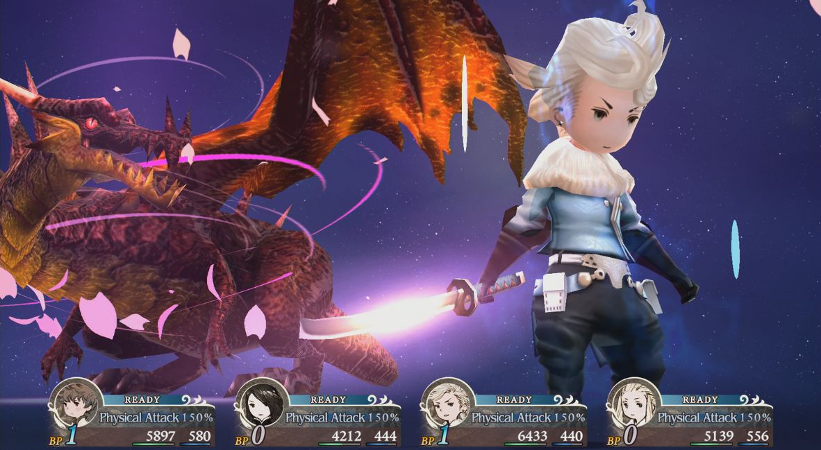 A dragon appears in Bravely Default 