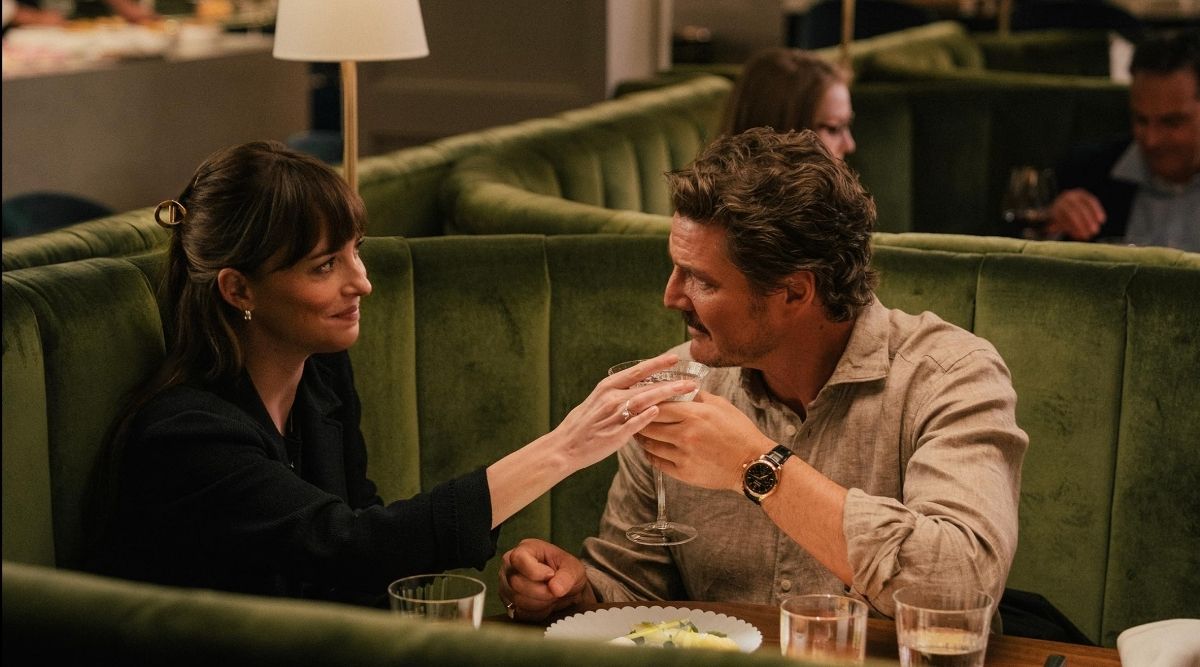 Pedro Pascal and Dakota Johnson in Materialists