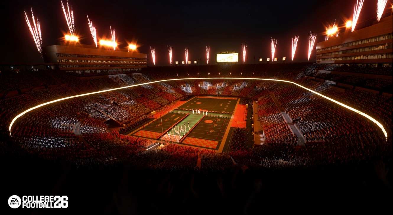EA Sports College Football 26 (CFB 26) promotional image - Tennessee Stadium 
