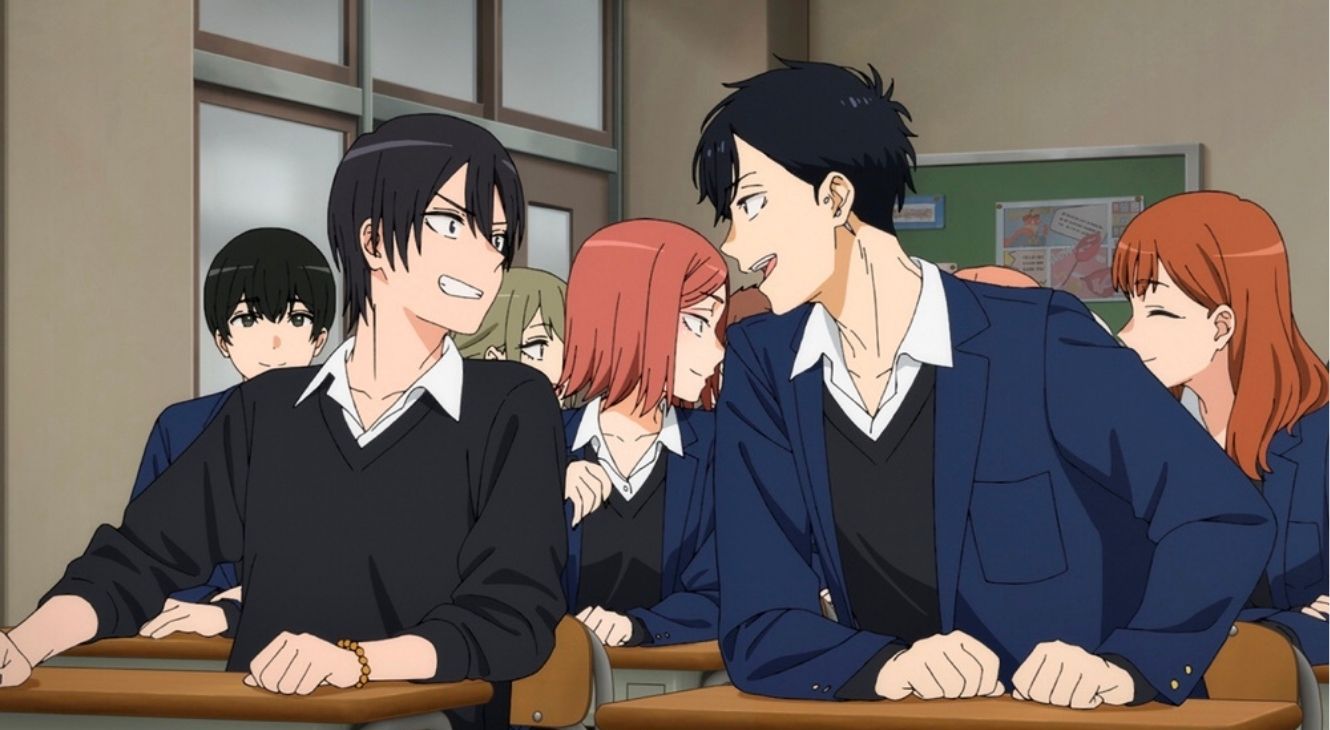 Excited classmates in My Dress-Up Darling Season 2 Episode 4