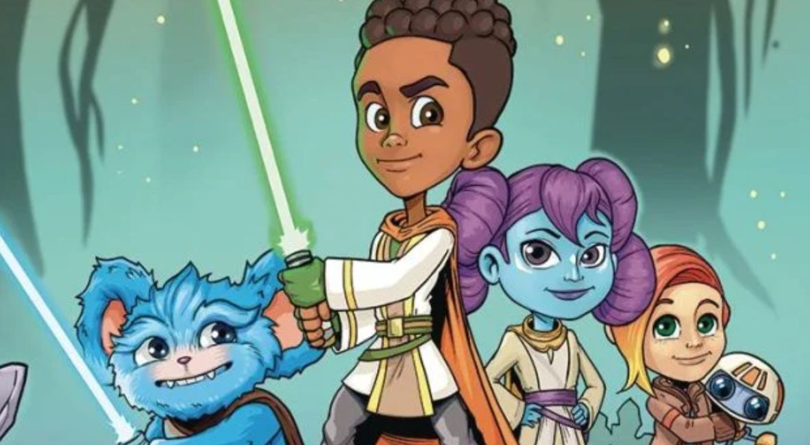 The cover of the upcoming Dark Horse comic Star Wars: Young Jedi Adventures – The Training Sessions