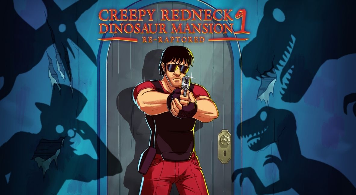 Strange Scaffold -Creepy Redneck Dinosaur Mansion Re-Raptored 1 key art