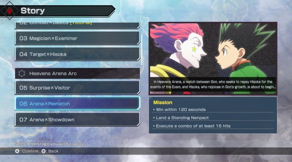 HUNTER x HUNTER NEN x IMPACT Chapter Select