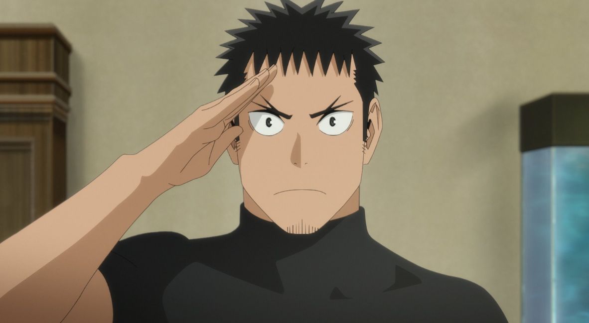 Kafka addresses his new team in Kaiju No 8 Episode 1