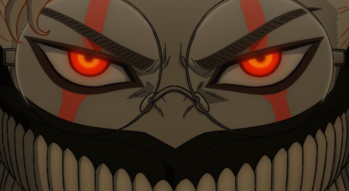 Okarun fights the Evil Eye