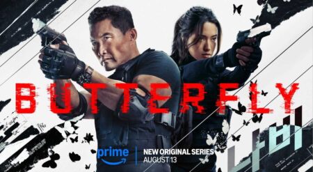 Daniel Dae Kim and Reina Hardesty in Butterfly landscape key art