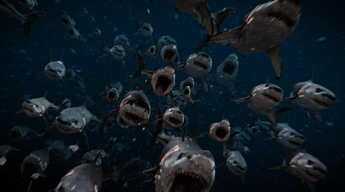Morihito Inoue's Hot Spring Shark Attack Sharks