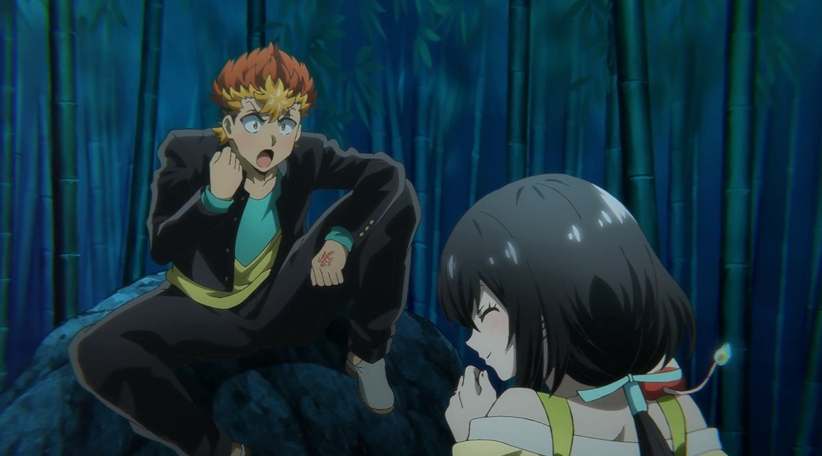 Tsukimiya and Takeru in Onmyo Kaiten Episode 1