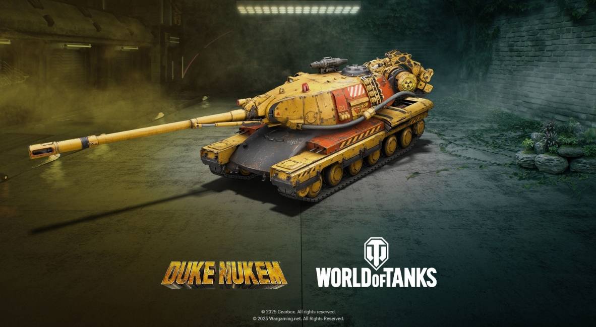 World of Tanks - Duke Nukem Lara Croft promotional image