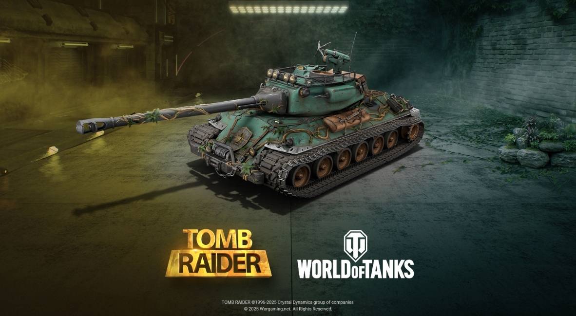 World of Tanks - Duke Nukem Lara Croft promotional image