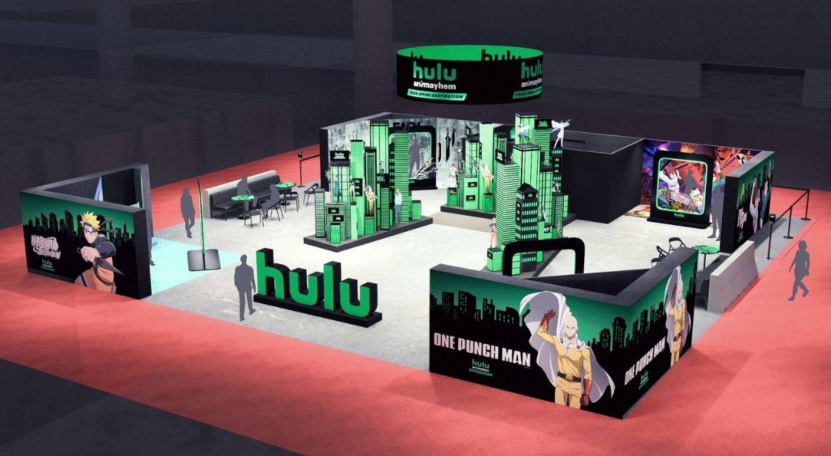 Hulu Unleashes Fan-Favorite Worlds at AX's Animayhem City 2 Hulu's Animayhem City concept booth