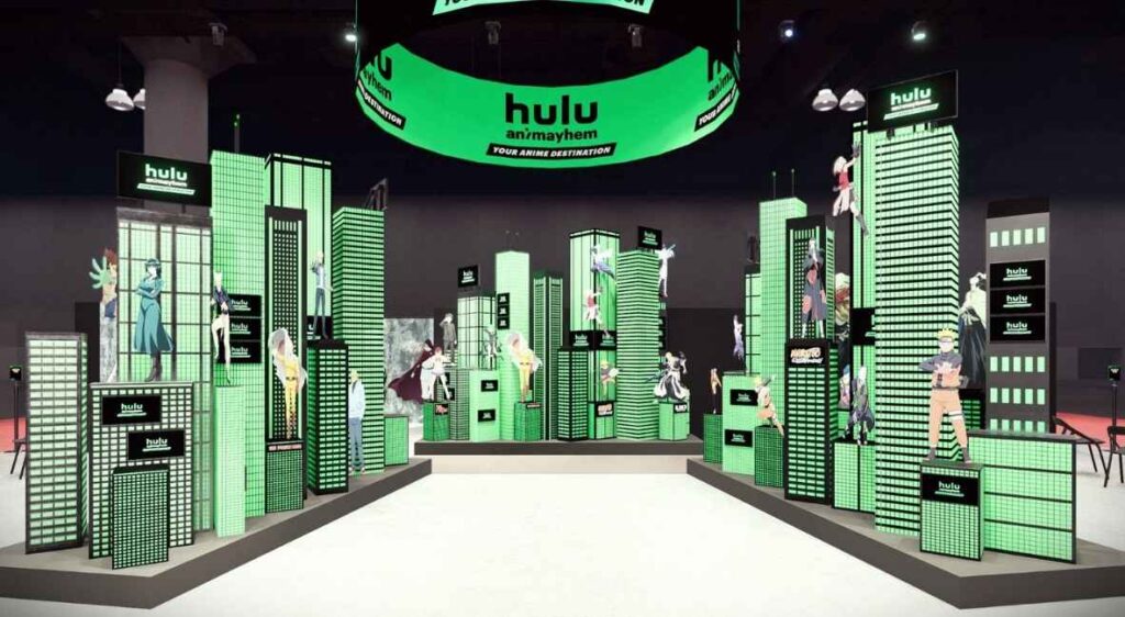 Hulu's Animayhem City concept booth