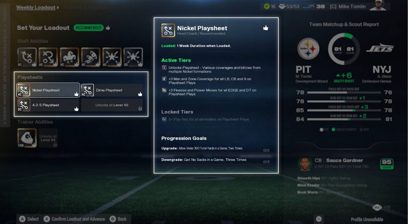 Madden 26 Franchise screen