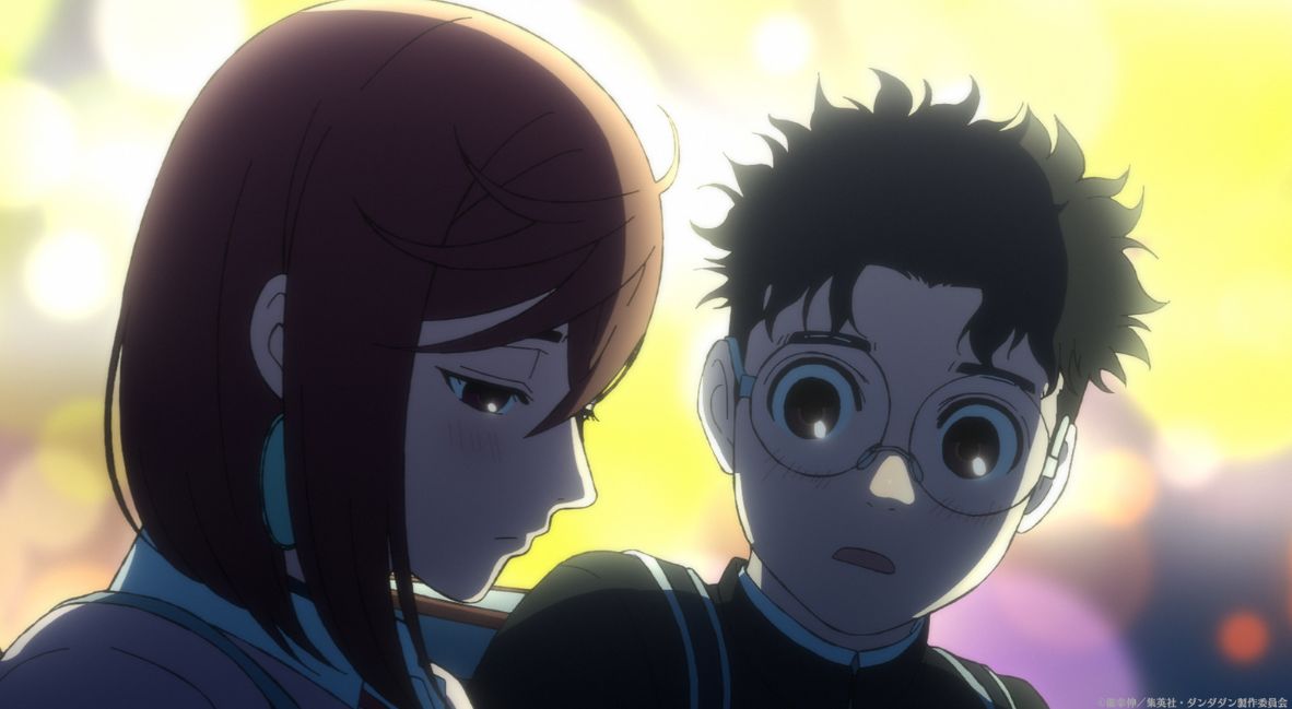 Momo and Okarun walk together 