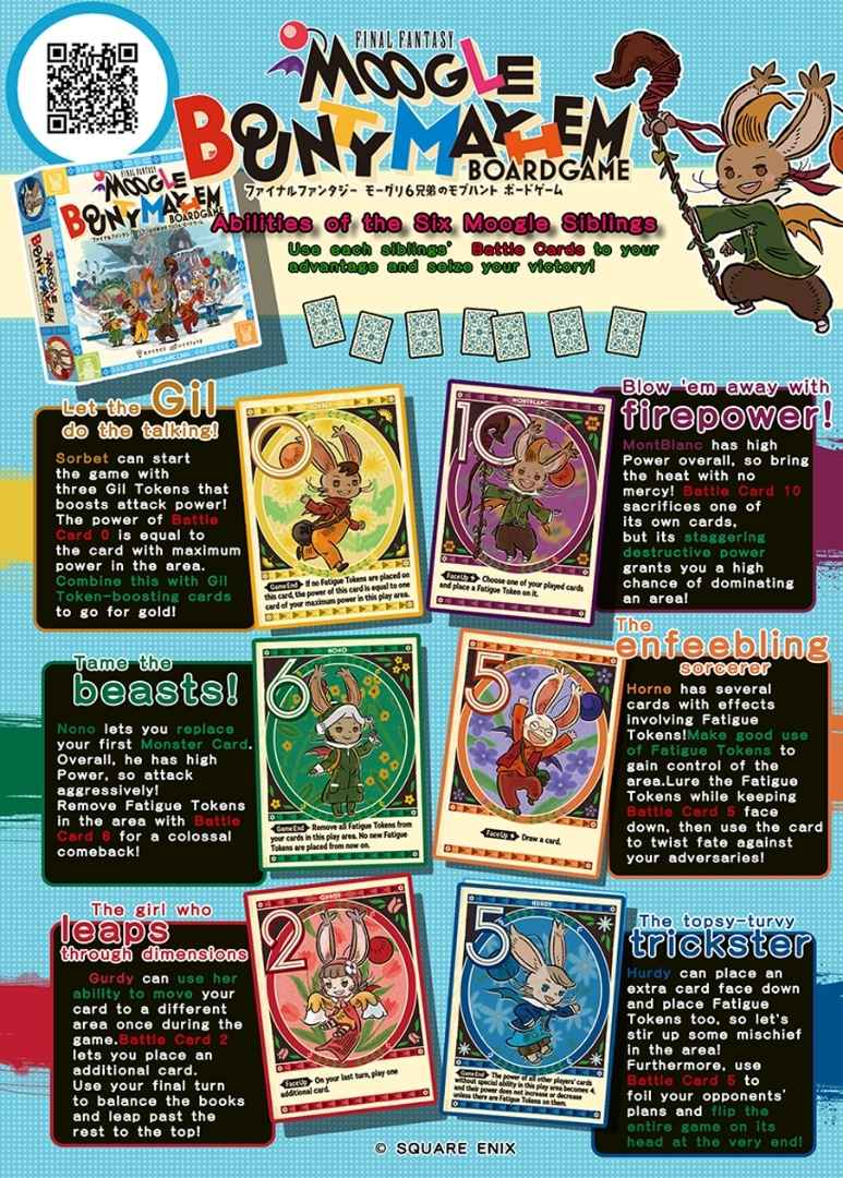 Final Fantasy Moogle Bounty Mayhem Board Game product image from Square Enix