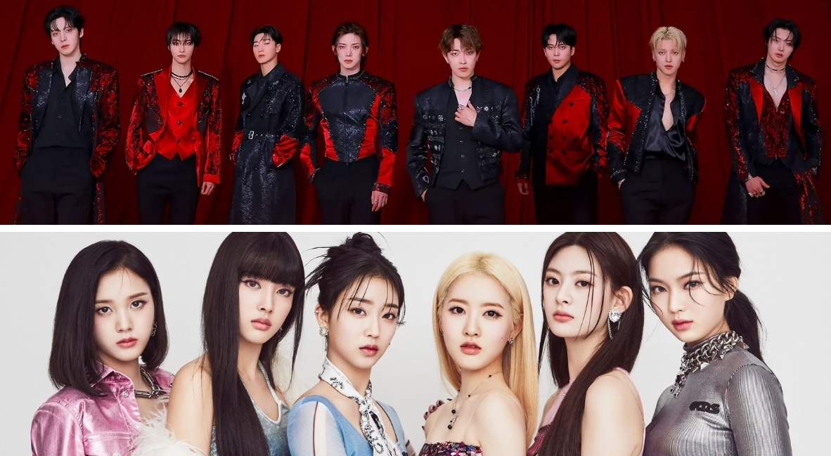ATEEZ To Star In Apple TV+ KPOPPED Series With Megan Thee Stallion And J Balvin 6 KPOPPED performers: ATEEZ (top) and STAYC (bottom)