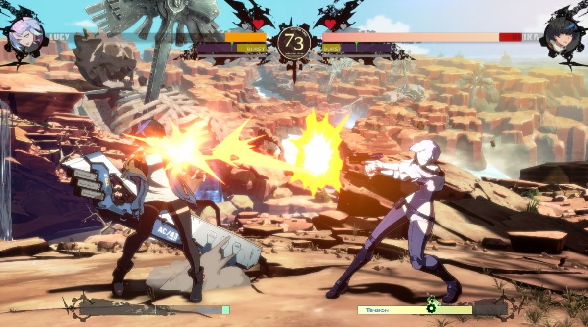 Lucy Long-Range Attack in Guilty Gear Strive
