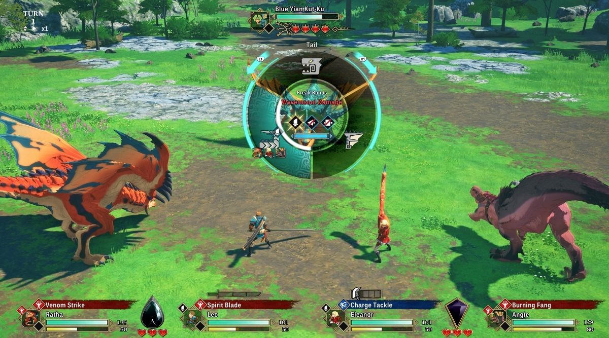 Battle in Monster Hunter Stories 3