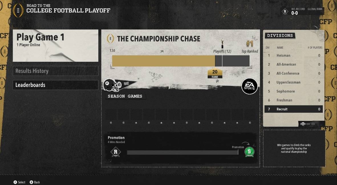 CFB 26 September Title Update