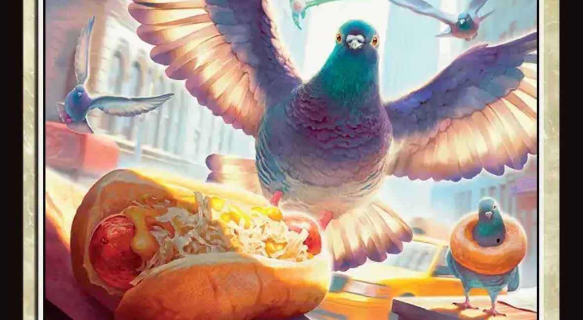 The card for City Pigeon from the Magic The Gathering collaboration with Spider-Man