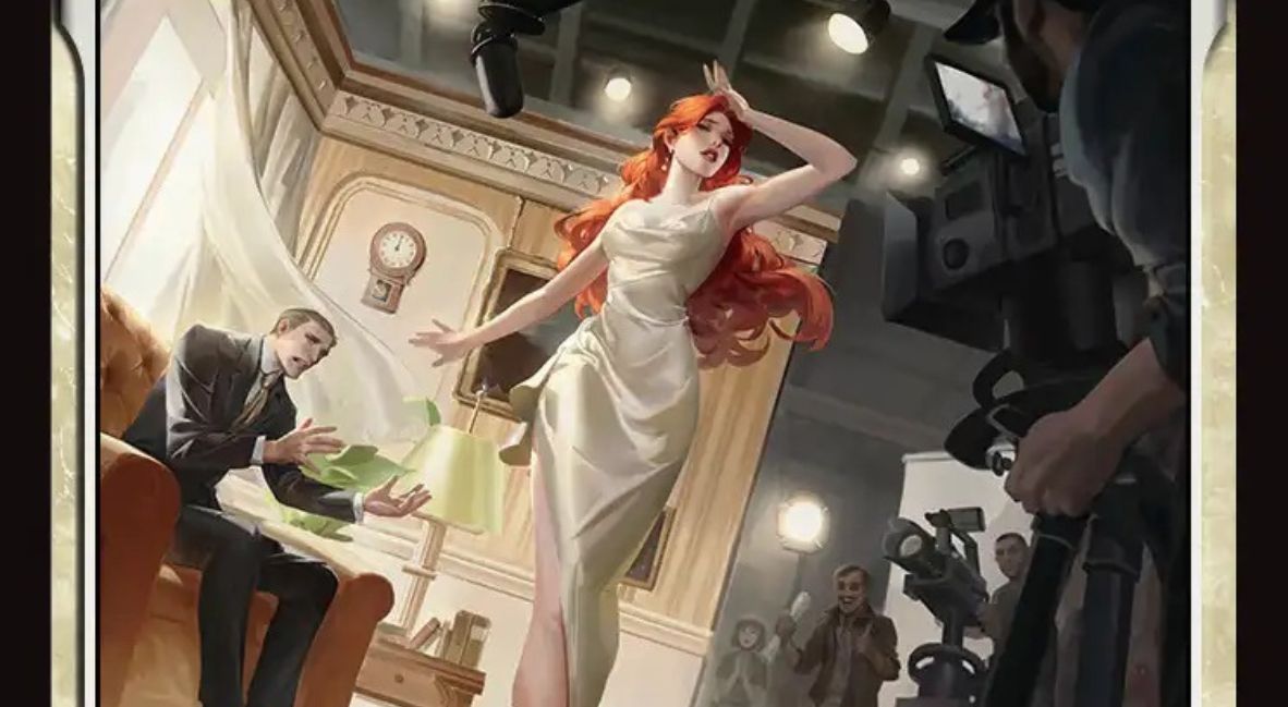 The card for Mary Jane from the Magic The Gathering collaboration with Spider-Man