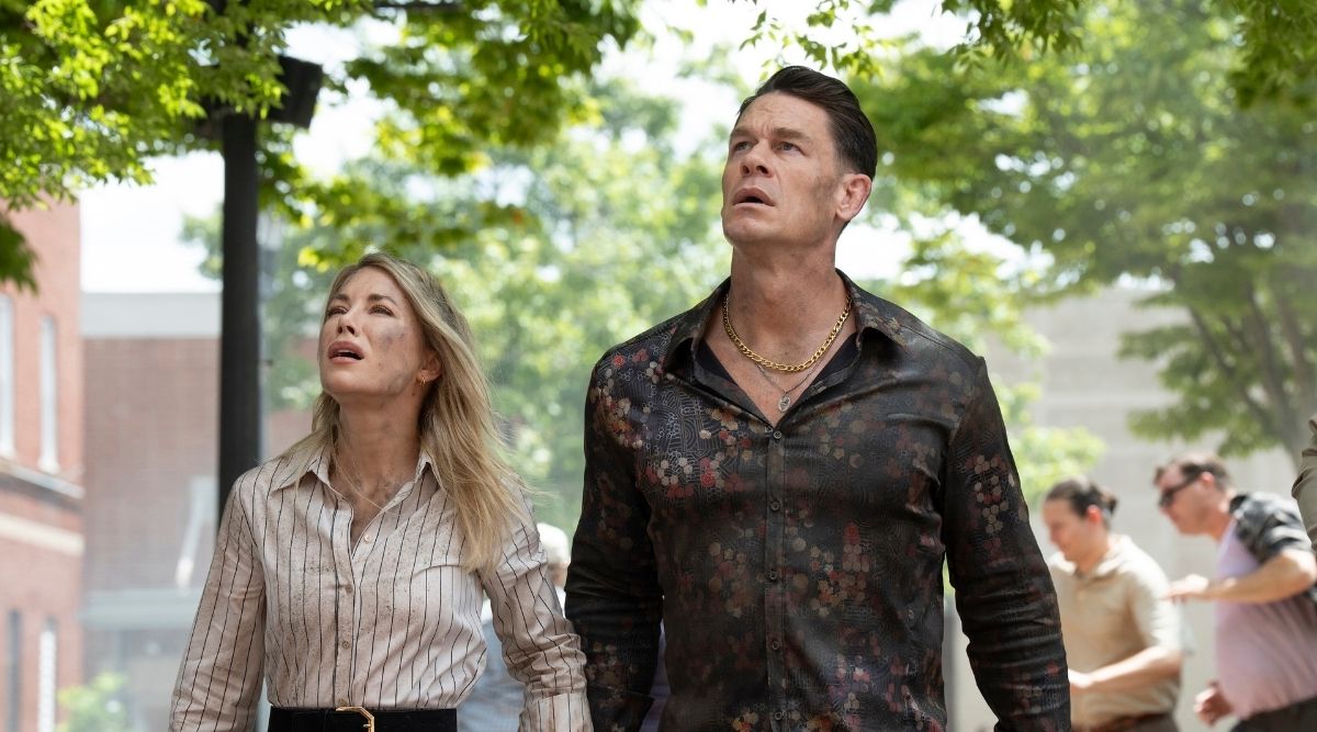 Jennifer Holland and John Cena in Peacemaker Season 2 Episode 3