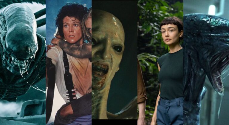 Images from various Alien movies and from Alien: Earth