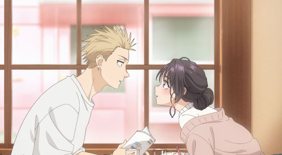 Rintaro and Kaoruko on their study date