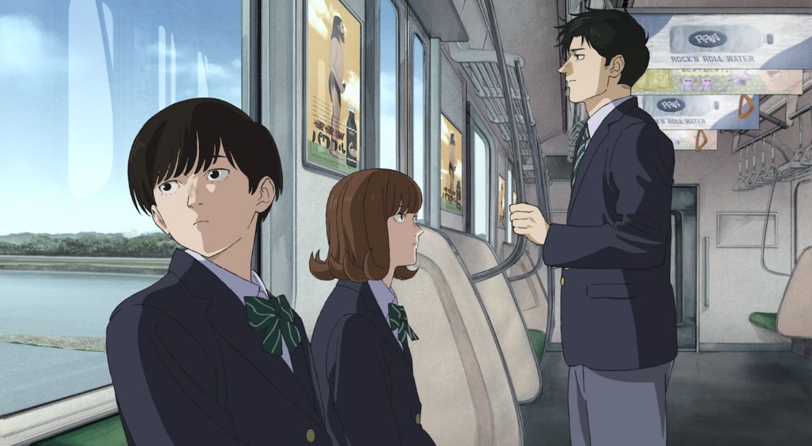 Togashi rides the train with new friends