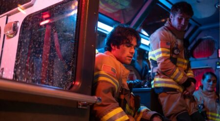 Michael Provost and Hunter McVey in 9-1-1 Nashville Episode 2