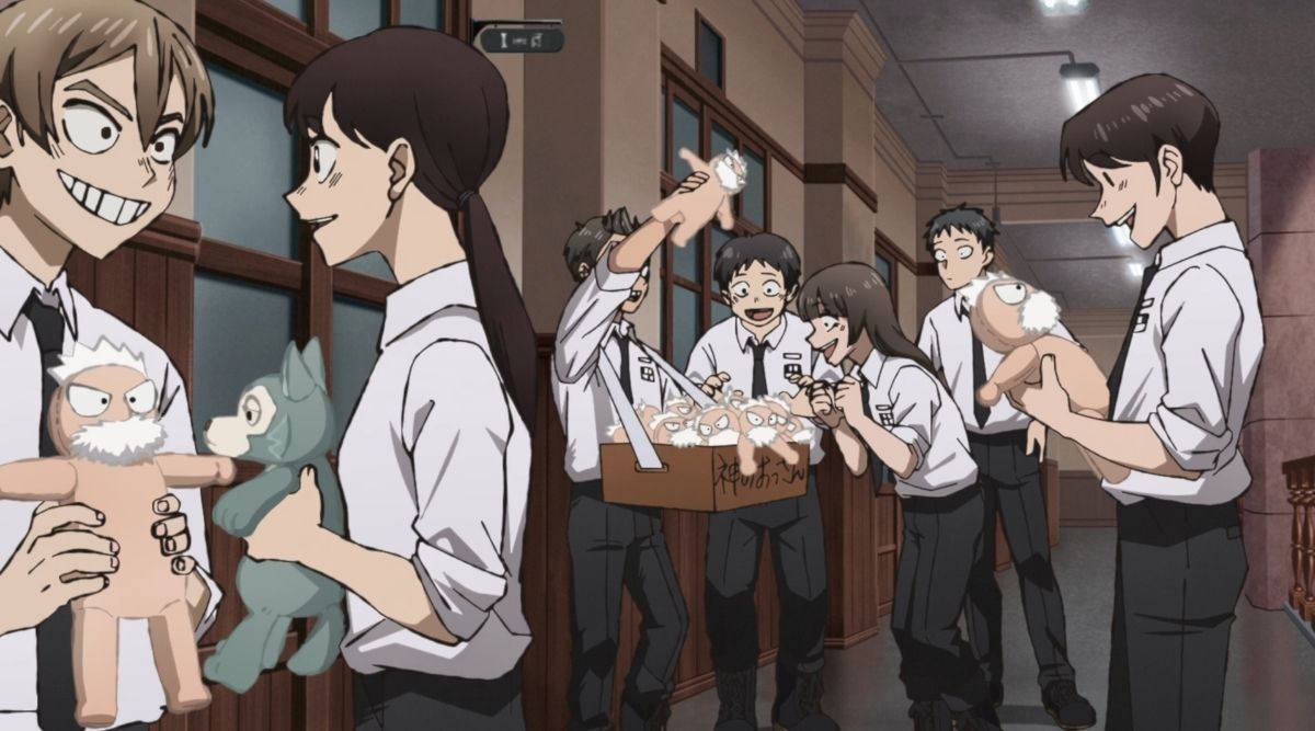 REVIEW: 'Sanda' Episode 4 — "Zeus, Smasher Of Textbooks" 3 Sanda Episode 4 Students Playing with Beastars Plushies