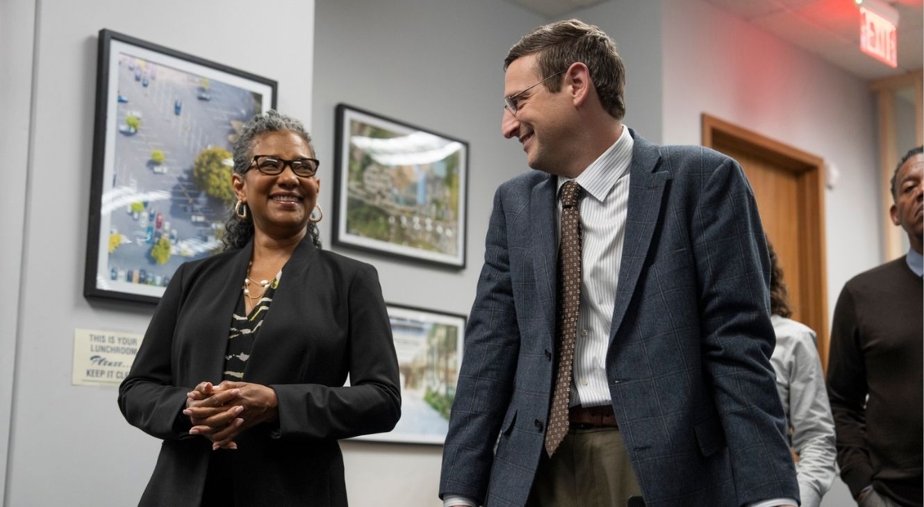 RECAP: The Chair Company Episode 3 - "@BrownDerbyHistoricVids Little bit of Hollywood? Okayyy." 1 Zuleyma Guevara and Tim Robinson in The Chair Company Episode 3