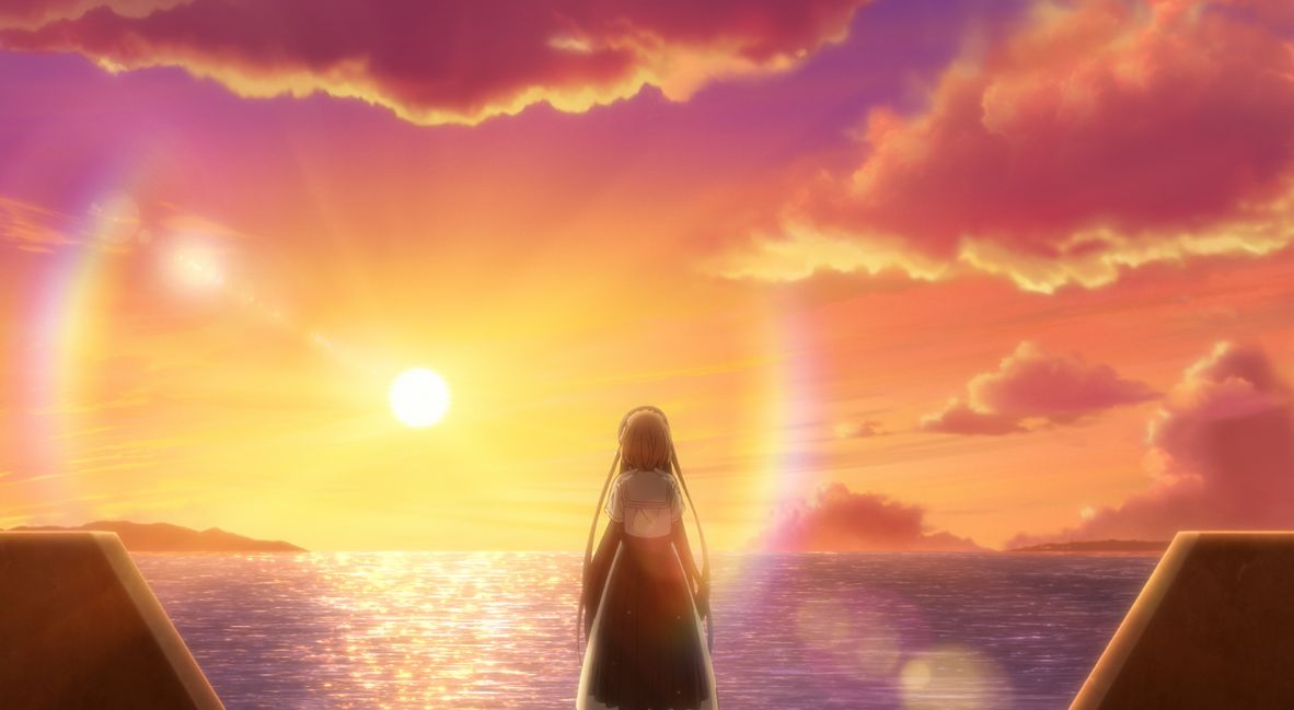 Hinako and Shiori by the sea